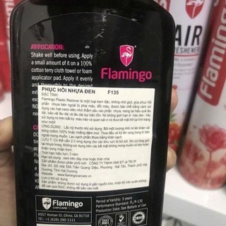 Phục Hồi Bề Mặt Nhựa Đen Như Mới Flamingo F135 Plastic Restorer Dung Tích 300ML