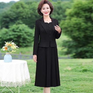 Đầm Dài Tay Cổ Vest Nữ Tính Của Mẹ  VH14