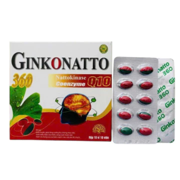 Ginkgo Natto 360 Q10 Nattokinase trí nhớ, chứng mất ngủ hoạt huyết dưỡng não, đau đầu chóng mặt, ngủ không ngon giấc