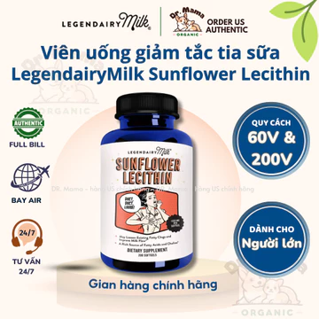 Viên Uống Giảm Tắc Tia Sữa Legendairy Milk Sunflower Lecithin Mỹ [Đủ bill, bay Air]