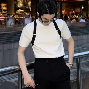 Áo thun LINE PAD Cổ Tròn Menswear - Cotton 250MSG, Regular Fit, Hack Vai, Thoáng Mát - SHINGHAI