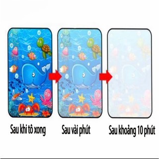 Combo 3 cuốn sách tô màu nước ma thuật tự xoá nhiều chủ đề,tặng kèm 3 bút tô cho bé