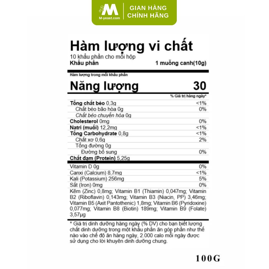 [COMBO 2] Bột dinh dưỡng vị Socola 500g - Bột nấm men bia tự nhiên M-Yeast