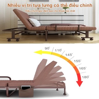 Panda giường gấp gọn Đa Chức Năng Di Động,Giường Xếp Điều Chỉnh Được Độ Ngả Khung Không cần cài đặ