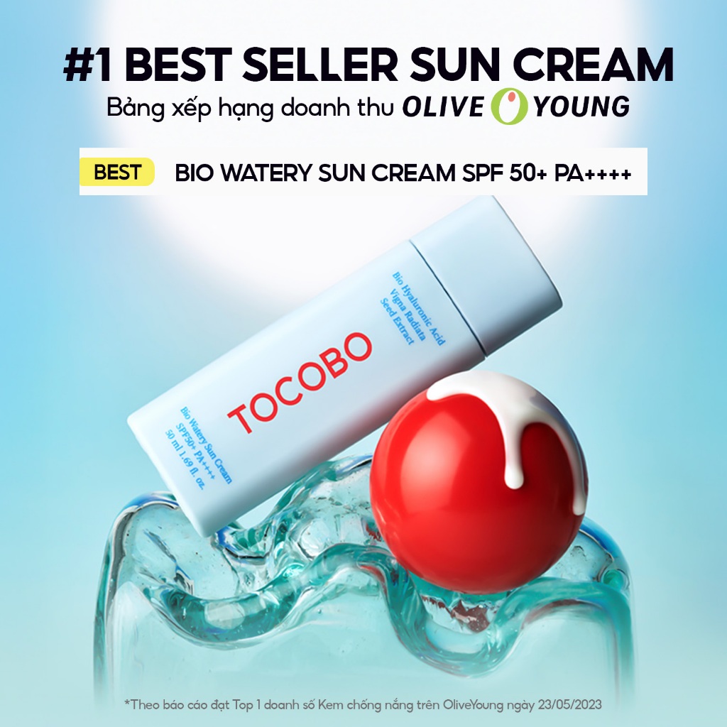 [Quà tặng] Sữa chống nắng dưỡng ẩm Tocobo Bio Watery SPF50 PA++++ 1.5ml