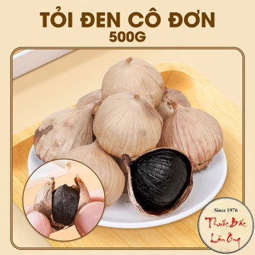 Tỏi đen cô đơn 500g, tỏi loại 1 lên men tự nhiên, dẻo, ngọt - Lãn Ông