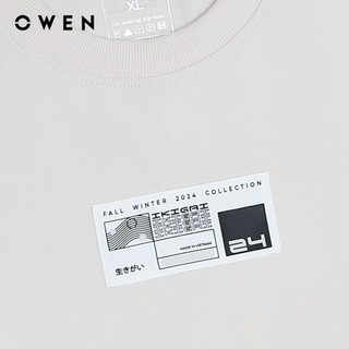 Owen - Áo T-shirt Relaxfit TSN243845 màu Be chất liệu CVC Spandex