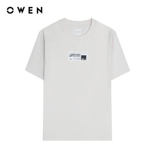 Owen - Áo T-shirt Relaxfit TSN243845 màu Be chất liệu CVC Spandex