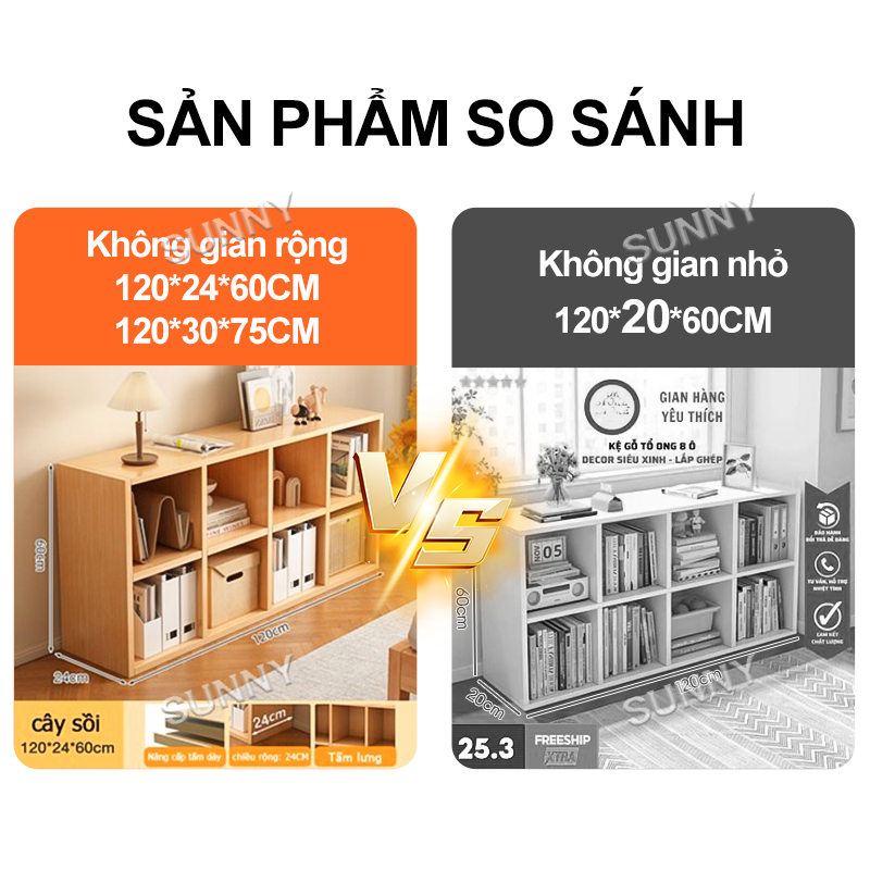 SUNNY Kệ để đồ nhiều ngăn kệ ô vuông nhỏ gọn tiết kiệm diện tích phòng khách phòng ngủ hiện đại