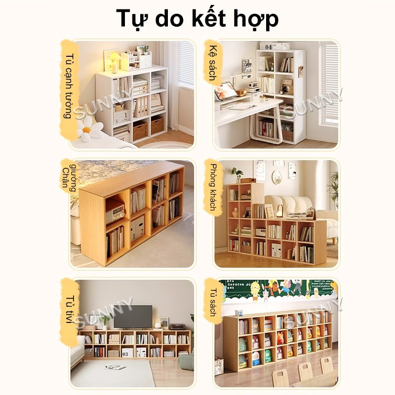 SUNNY Kệ để đồ nhiều ngăn kệ ô vuông nhỏ gọn tiết kiệm diện tích phòng khách phòng ngủ hiện đại