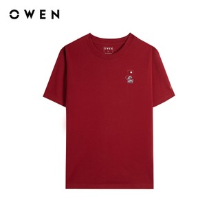 Owen - Áo T-shirt Relaxfit TSN243843 màu Đỏ chất liệu CVC Spandex