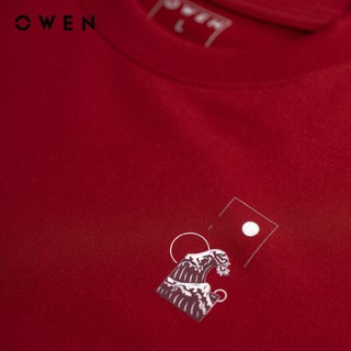 Owen - Áo T-shirt Relaxfit TSN243843 màu Đỏ chất liệu CVC Spandex