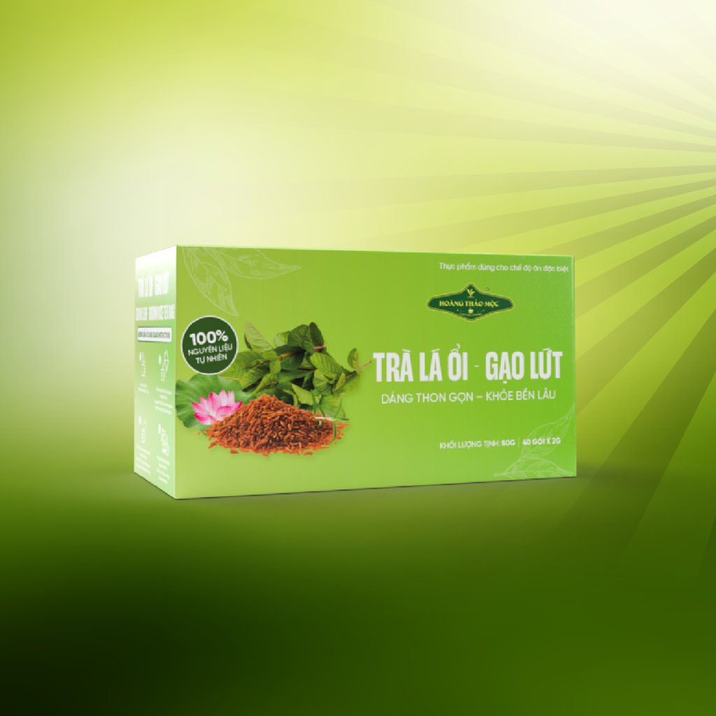Trà Gạo Lứt - Lá Ổi túi lọc - Cân đối V2