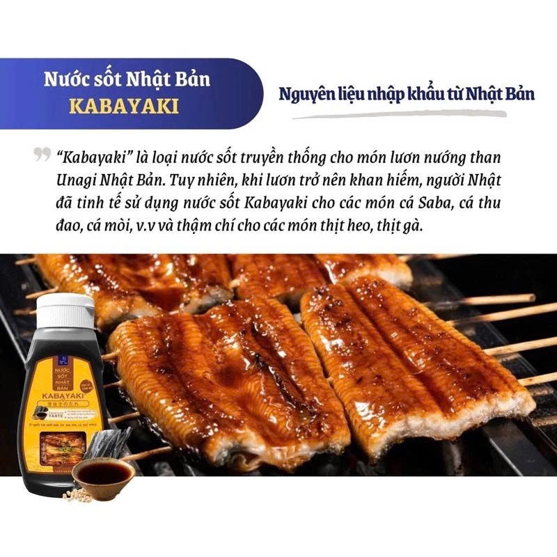 Sốt Kabayaki vị lươn nướng Nhật Bản truyền thông dùng cho gia đình và bé Trên 1 tuổi Hữu cơ Hữu 340g cơ