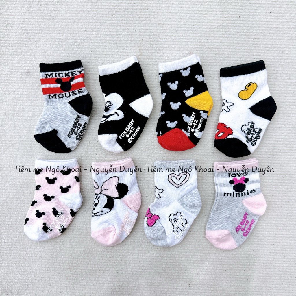 [MD160] FOX DISNEY Set tất Mickey& Minnie xuất xịn cho bé yêu