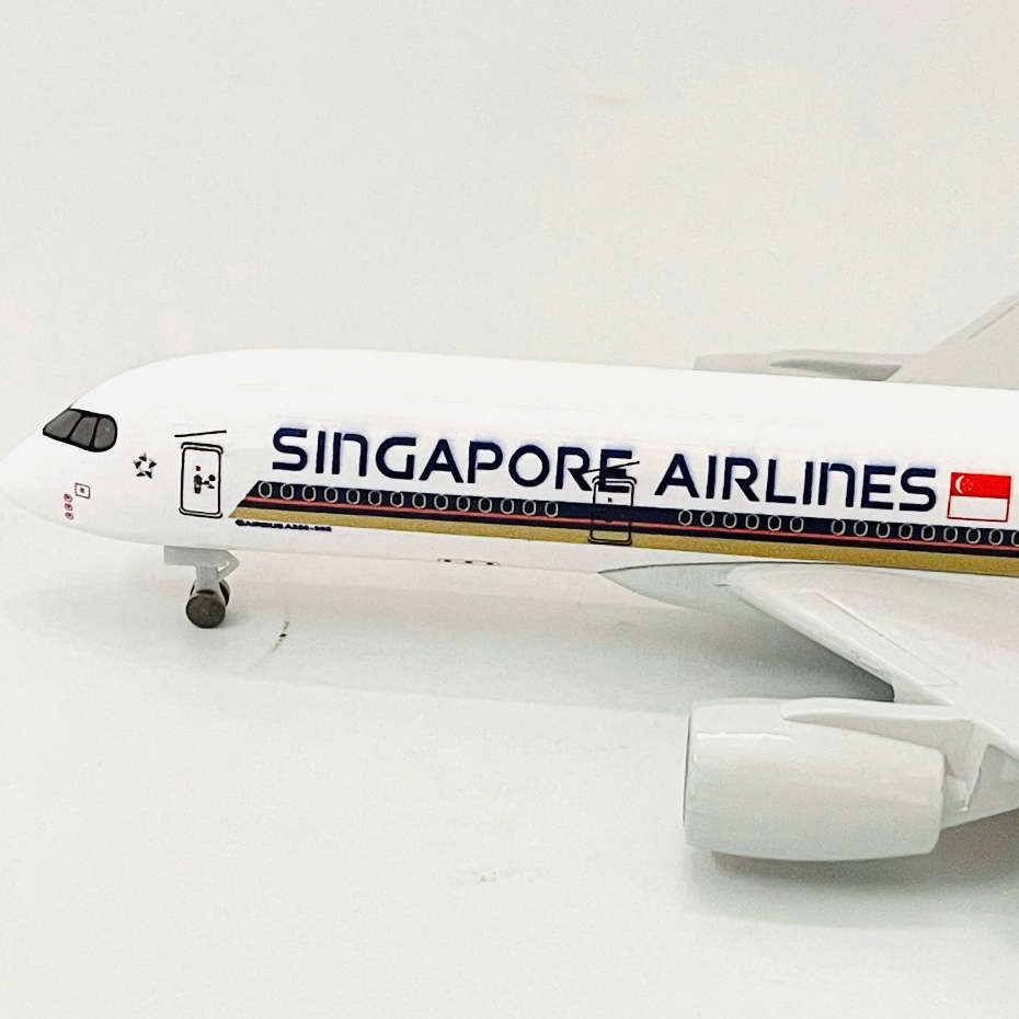 MÁY BAY AIRBUS A350-900 HÃNG HÀNG KHÔNG SINGAPORE AIRLINES MÔ HÌNH HỢP KIM TỈ LỆ 1:400 BÁNH XE LIỀN THÂN