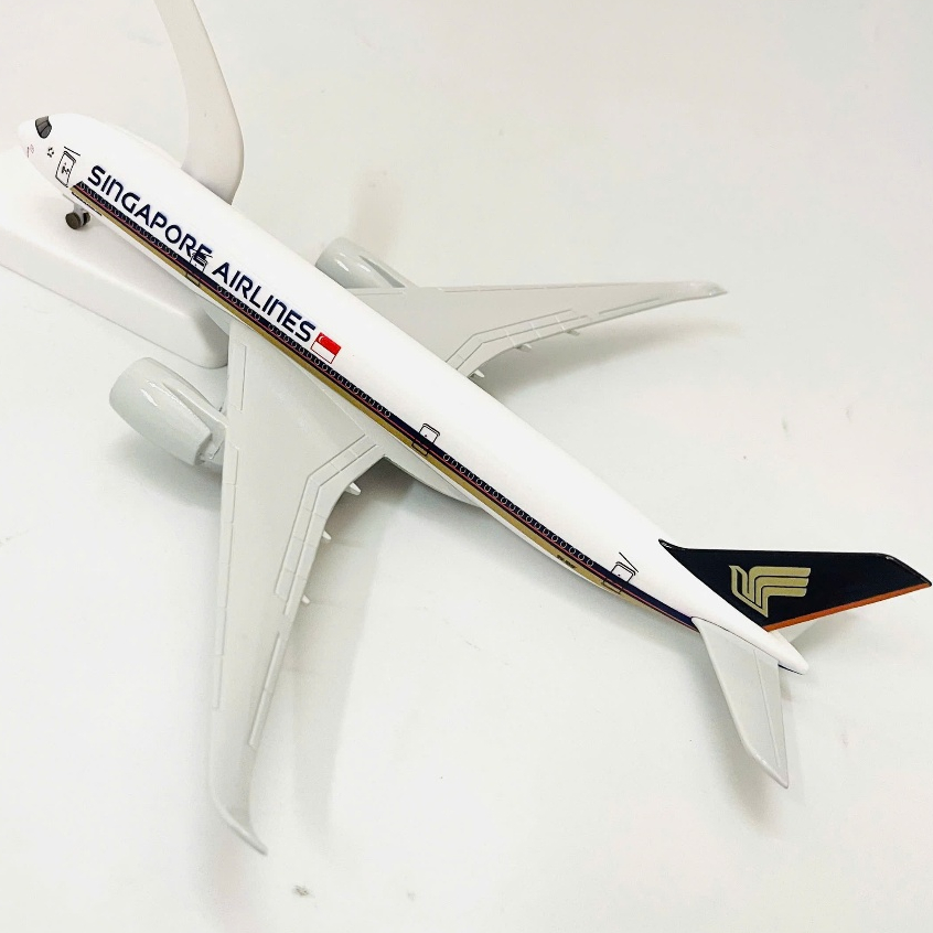 MÁY BAY AIRBUS A350-900 HÃNG HÀNG KHÔNG SINGAPORE AIRLINES MÔ HÌNH HỢP KIM TỈ LỆ 1:400 BÁNH XE LIỀN THÂN