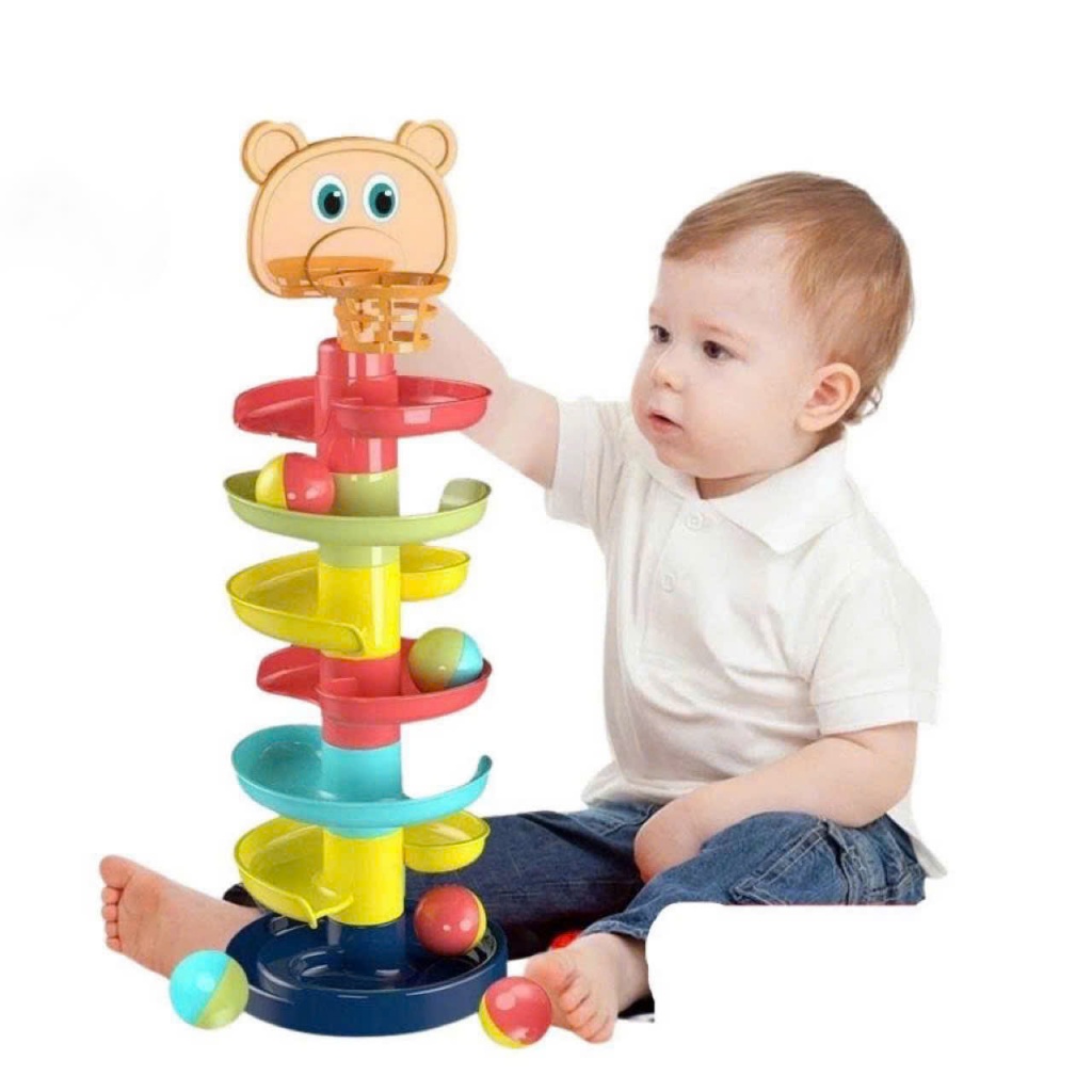 Thả Bóng Xoay Tròn 7 BÓNG 7 TẦNG - Bộ Đồ Chơi Lắp Ghép Cho Bé Vận Động Và Phát Triển