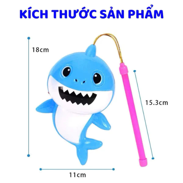 Đồ chơi Đèn Cá Mập hát nhạc vui nhộn, phát sáng cho bé
