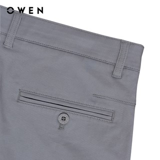 Owen - Quần short Slim Fit SK241386 màu Xám chất liệu CVC Spandex