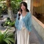 Áo Khoác Cardigan Tay Dài MCA Viền Bèo Buộc Nơ A51442
