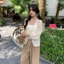 Áo Khoác Cardigan Tay Dài MCA Viền Bèo Buộc Nơ A51442