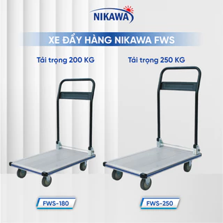Xe đẩy hàng kéo hàng gấp gọn 4 bánh NIKAWA giảm ồn tải trọng 150,200,250kg FWS-150S,180,250 bảo hành 18 tháng
