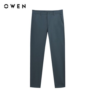 Owen - Quần khaki Slim Fit QKS251276 màu Xanh chất liệu CVC Spandex
