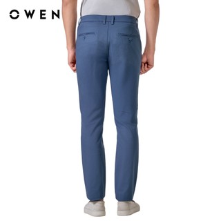 Owen - Quần khaki Slim Fit QKS251276 màu Xanh chất liệu CVC Spandex