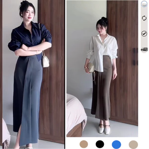 Chân váy công sở suông xẻ giữa V1850
