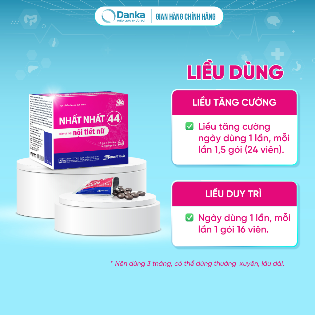 Nhất Nhất 44 - Hỗ trợ cải thiện nội tiết tố nữ, giảm bốc hoả, mất ngủ, sạm da