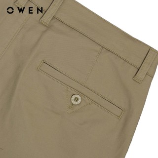 Owen - Quần khaki Slim Fit QKS251273 màu Vàng chất liệu CVC Spandex