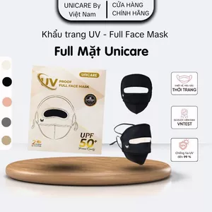 Khẩu trang toàn mặt Unicare UV Proof Full Face Mask – Chống nắng UPF50+, 2 lớp, chống tia UV