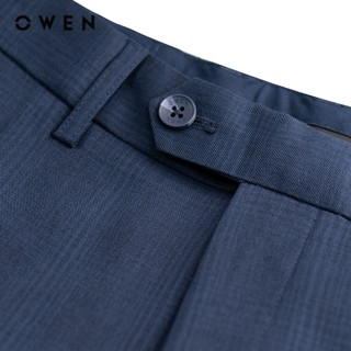 Owen - Quần tây Slim Fit Tăng đơ QST252451 màu Xanh chất liệu Nano