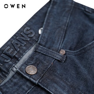 Owen - Quần jean Regular Fit QJR251247 màu Xanh đậm chất liệu Cotton Spandex