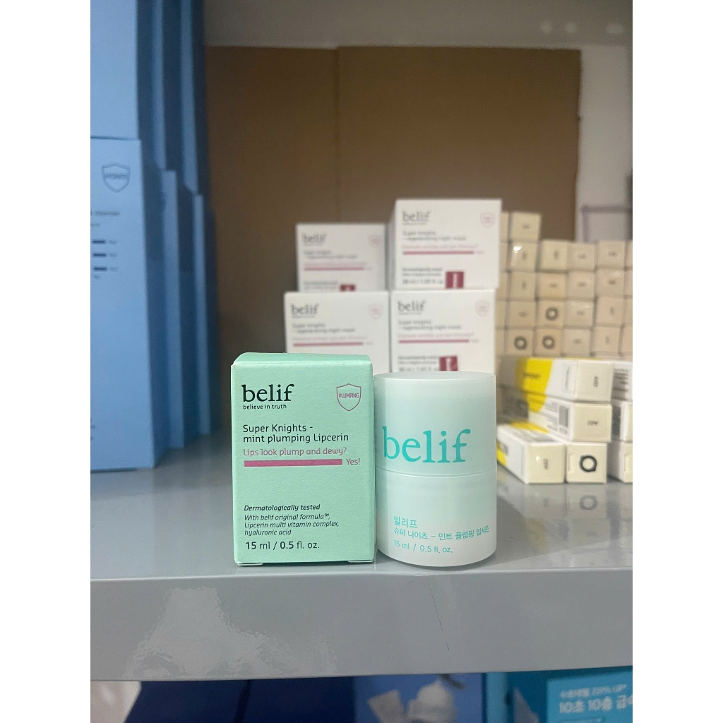Son Belif dưỡng môi đa năng Belif Super Knights Multi Vitamin/Super Knights Mint Plumping Lipcerin 15ml (No box)