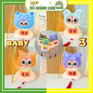 Lồng Đèn Trung Thu Hottrend 2025 Baby Three Đèn Lồng Rọ Nhựa Phát Sáng Qùa Tặng Trung Thu Cho Bé - BỐ KHỦNG LONG
