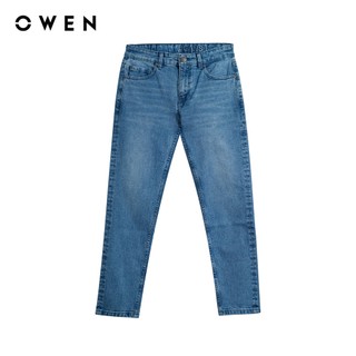 Owen - Quần jeans Slim Fit QJS241254 màu Xanh chất liệu Cotton Spandex