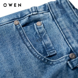 Owen - Quần jeans Slim Fit QJS241254 màu Xanh chất liệu Cotton Spandex