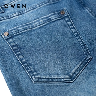 Owen - Quần jeans Slim Fit QJS241254 màu Xanh chất liệu Cotton Spandex