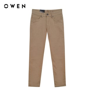 Owen - Quần jean Regular Fit QJR251285 màu Be đậm chất liệu Cotton Spandex