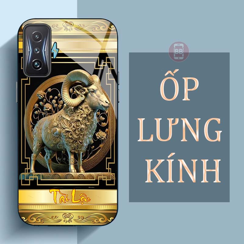Ốp Lưng XIAOMI REDMI K50 GAMING Mặt Lưng Kính Cường Lực In Hình 12 con giáp Tài Lộc