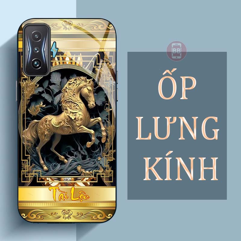 Ốp Lưng XIAOMI REDMI K50 GAMING Mặt Lưng Kính Cường Lực In Hình 12 con giáp Tài Lộc