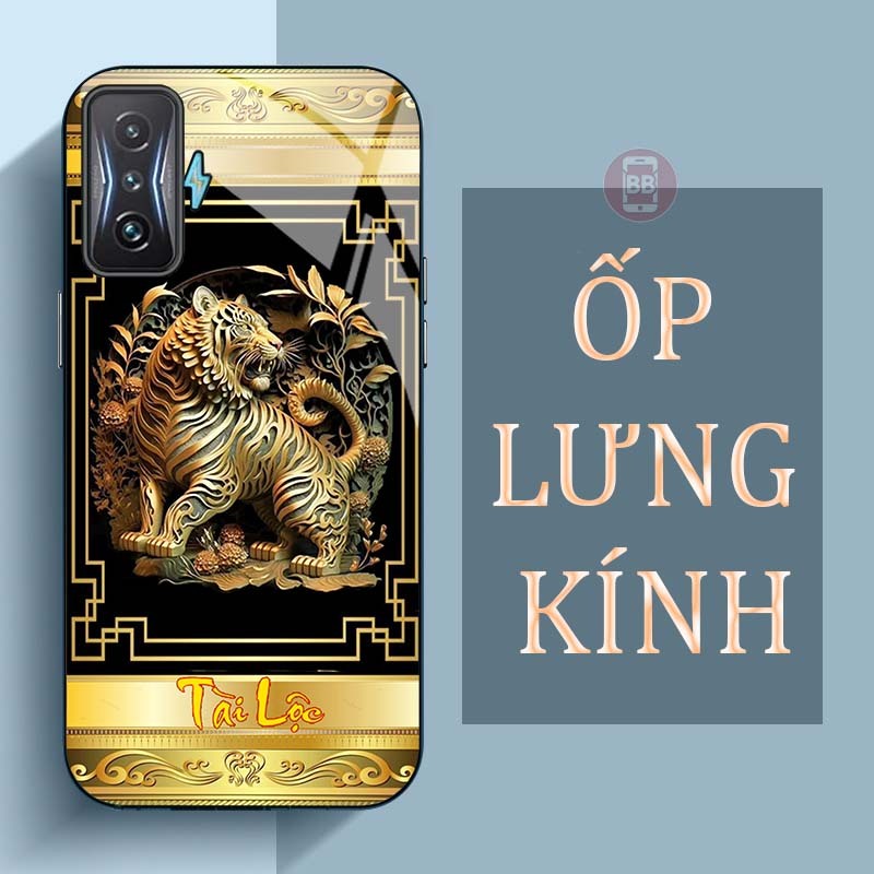 Ốp Lưng XIAOMI REDMI K50 GAMING Mặt Lưng Kính Cường Lực In Hình 12 con giáp Tài Lộc