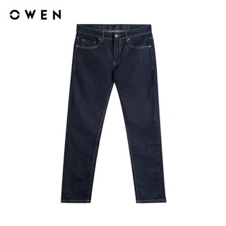 Owen - Quần jeans Slim Fit QJS241269 màu Xanh đậm chất liệu Cotton Spandex