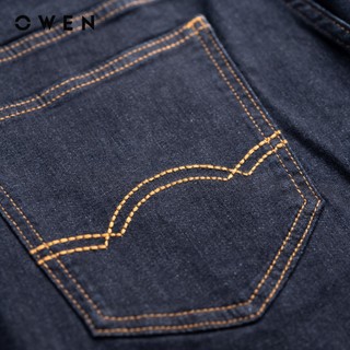 Owen - Quần jeans Slim Fit QJS241269 màu Xanh đậm chất liệu Cotton Spandex
