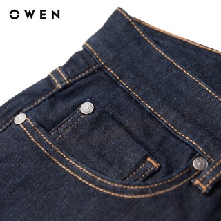 Owen - Quần jeans Slim Fit QJS241269 màu Xanh đậm chất liệu Cotton Spandex