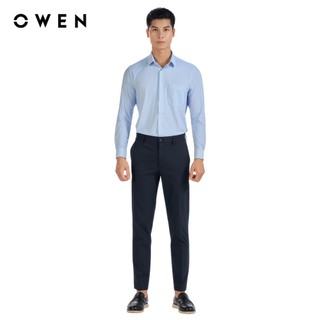 Owen - Áo sơ mi dài tay Regular Fit AR250052DT màu Xanh nhạt chất liệu Knit