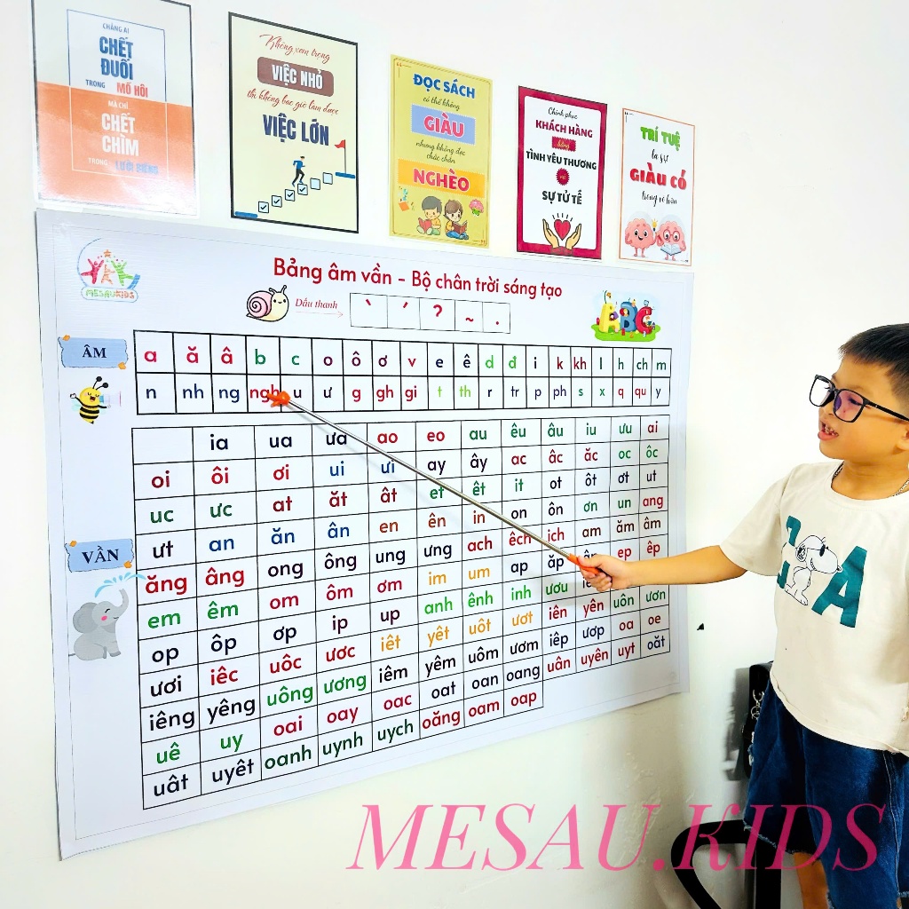 Bảng Âm Vần Bảng Chữ Cái Khổ A1 In Bạt MESAU.KIDS Giáo Cụ Dạy Học Lớp Mầm Non Tiền Tiểu Học Lớp 1 | BigBuy360 - bigbuy360.vn