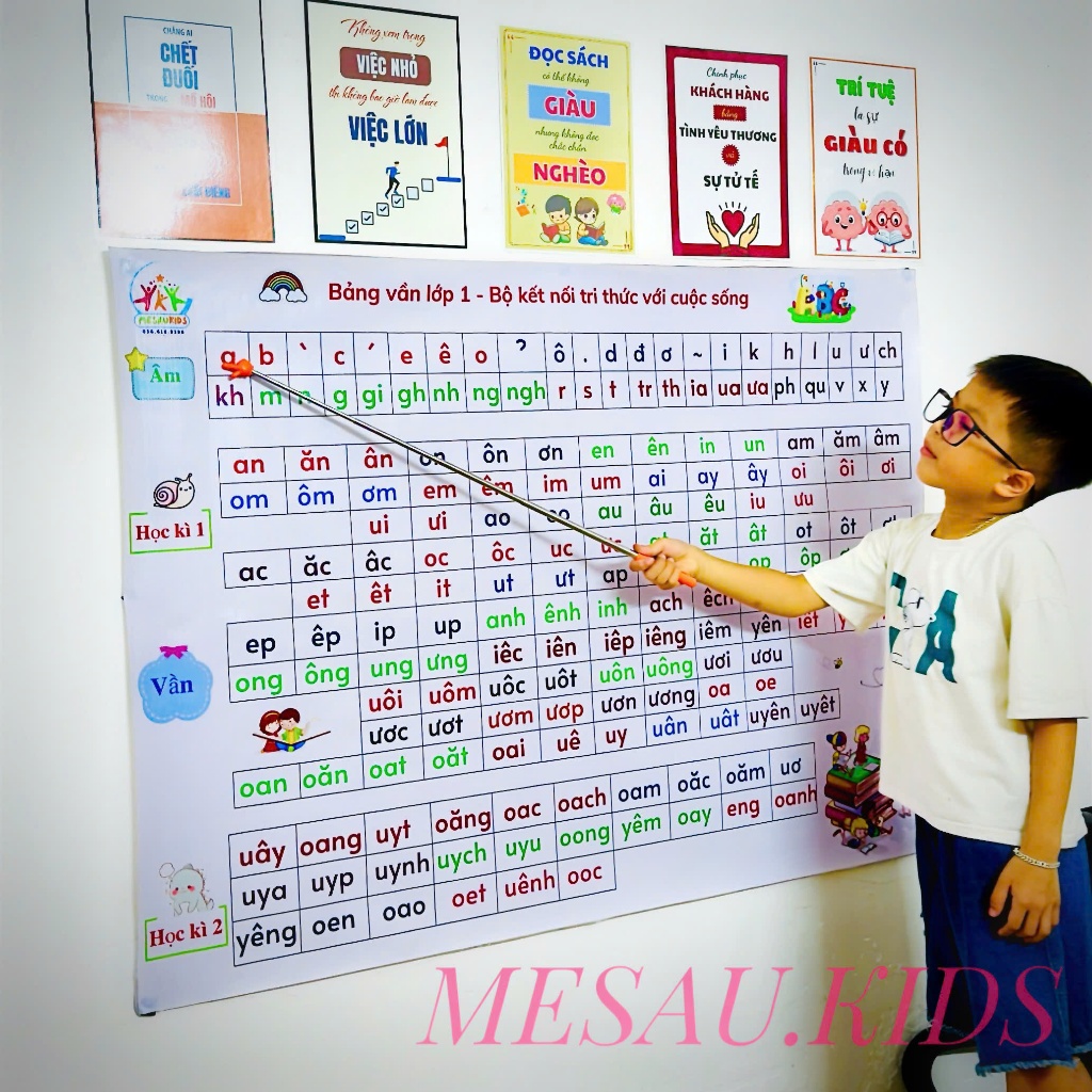 Bảng Âm Vần Bảng Chữ Cái Khổ A1 In Bạt MESAU.KIDS Giáo Cụ Dạy Học Lớp Mầm Non Tiền Tiểu Học Lớp 1 | BigBuy360 - bigbuy360.vn